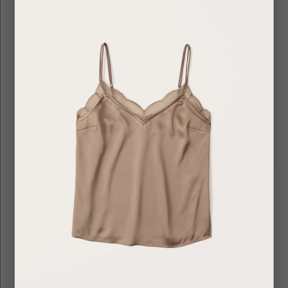 Women’s Abercrombie & Fitch Brown Silk Lace Cami